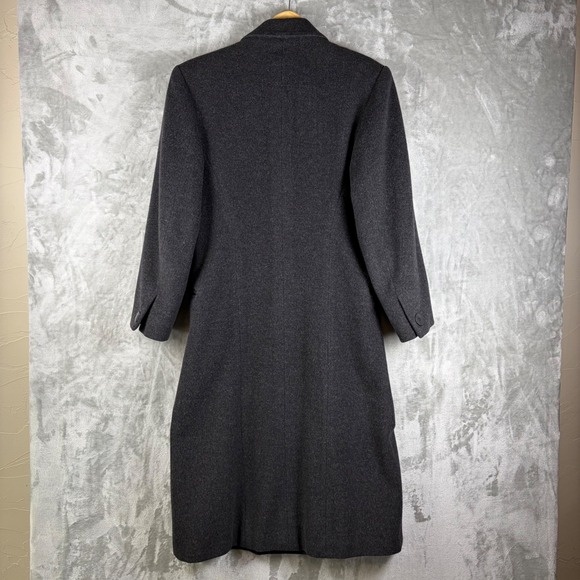 Christian Dior Womens Loro Piana Lambswool Peacoat Charcoal Gray Size 4 Luxury - Picture 2 of 16